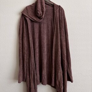 Barefoot Dreams Brown Cardigan Womens Sweater Soft Knit Cozy Chic